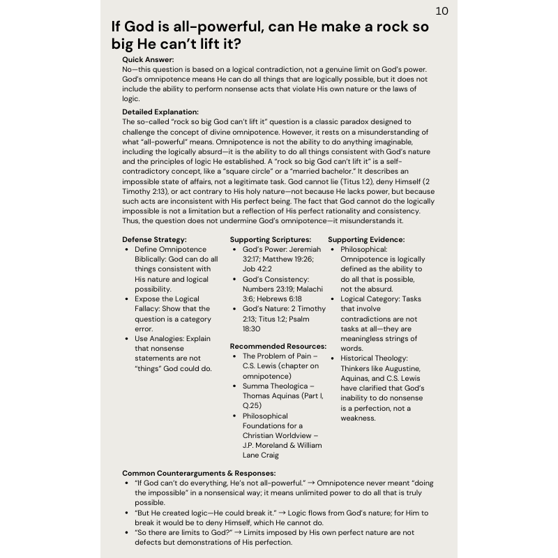 55 Definitive Defenses for Christianity’s most Common Criticisms